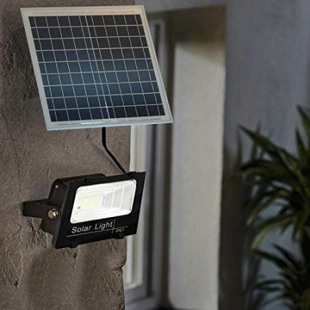 REPLOOD Faro Led 100W Con Pannello Solare Crepuscolare + Telecomando IP67