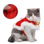 Vestiti per Gatti Natale Cape Costume per Gatto Natale Regolabile Abbigliamento Rosso avec Clochette per Animali Domestici Cani 