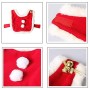 Vestiti per Gatti Natale Cape Costume per Gatto Natale Regolabile Abbigliamento Rosso avec Clochette per Animali Domestici Cani 
