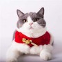 Vestiti per Gatti Natale Cape Costume per Gatto Natale Regolabile Abbigliamento Rosso avec Clochette per Animali Domestici Cani 
