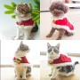 Vestiti per Gatti Natale Cape Costume per Gatto Natale Regolabile Abbigliamento Rosso avec Clochette per Animali Domestici Cani 