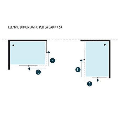 Ogomondo Box Doccia Corner Due Ante Cristallo Serigrafato