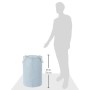 AmazonBasics - Contenitore portaoggetti in tessuto, alto, rotondo, blu antico