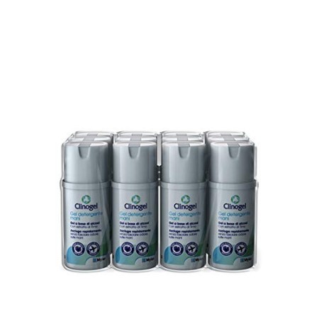 Clinogel Gel Mani Igienizzante con Estratti di Timo e Glicerina Naturale, Uso senza Acqua, 12 Flaconi da 100 ml