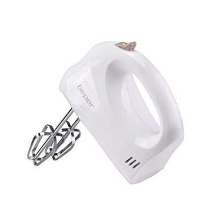 Beper BP.304 Sbattitore Elettrico e Mescolatore, 150 W, ABS, Acciaio Cromato, Bianco Tortora