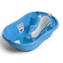 OKBABY Onda Evolution - Vaschetta dal Design Ergonomico con Seduta Antiscivolo per il Bagnetto del Neonato 0-12 Mesi - Blu
