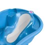 OKBABY Onda Evolution - Vaschetta dal Design Ergonomico con Seduta Antiscivolo per il Bagnetto del Neonato 0-12 Mesi - Blu