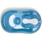 OKBABY Onda Evolution - Vaschetta dal Design Ergonomico con Seduta Antiscivolo per il Bagnetto del Neonato 0-12 Mesi - Blu