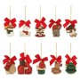 THUN ® - Albero di Natale h 11 x 11 x 60 cm con 10 Mini addobbi - Ceramica -