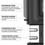 imarku Affilacoltelli Professionale, Affilacoltelli Manuale, Utensili da Cucina 3 Fasi Pieghevole con Macina Nero Adatto a Colte