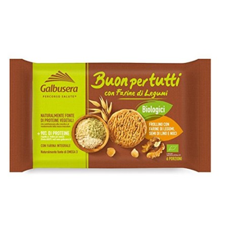Galbusera Frollino Biologico con Farine di Legumi - Pacco da 12 x 260 g