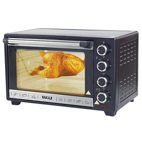 Bakaji Forno Fornetto Elettrico Ventilato 30 Lt Potenza 1600W con Luce Interna 4 Selezioni di Cottura Temperatura Regolabile Tim