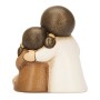 THUN® - Bambine con Oca - Versione Bianca - Statuine Presepe Classico - Ceramica - I Classici