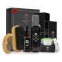 ALIVER Kit per la cura della barba, Kit per la barba, Olio per barba + Balsamo per barba + Shampoo per barba + Spazzola per barb