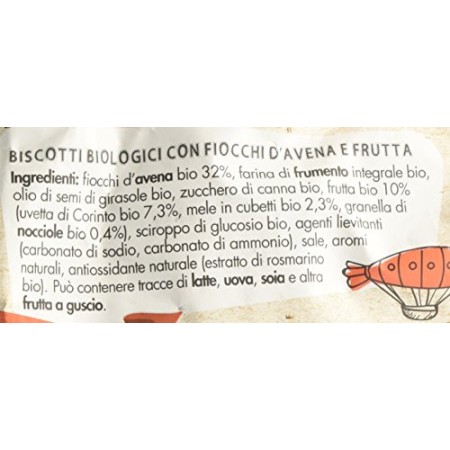 Fior di Loto Biscotti con Fiocchi di Avena e Frutta - 350 gr