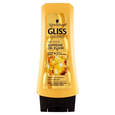 Schwarzkopf, Gliss Balsamo Supreme Oil Elixir, per capelli stressati e inclini alle doppie punte, 200 ml