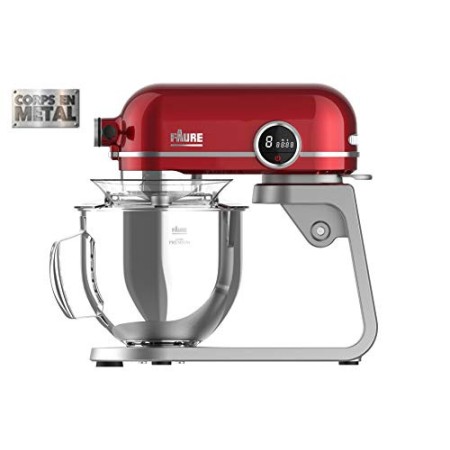 Faure FKM-804MP1 - Robot da pasticcere Magic Baker Premiuim, 800 W, trasmissione diretta, movimento planetario, ciotola in accia