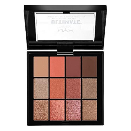 NYX Professional Makeup Palette Occhi Ultimate Multi-Finish, 12 Ombretti, Warm Rust
