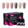 CLAVUZ - Set di 6 smalti gel per unghie, colori solidi, da 8 ml, lucidi