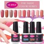 CLAVUZ - Set di 6 smalti gel per unghie, colori solidi, da 8 ml, lucidi