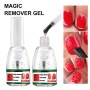 Magic Soak Off Gel,Gel Polish Remover, Facilmente e Rapidamente,Remover Semipermanente Unghie,Non Danneggia le Unghie,15 ml(2 Pe
