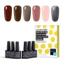 Lagunamoon Smalto per Unghie, Gel Unghie UV LED, 6pz Smalti per Unghie Gel Colori, Regalo Kit Manicure Smalto per Unghie Semiper