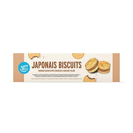 Marchio Amazon - Happy Belly - Biscotti Japonais (Meringa con cioccolato e nocciola) - 8 confezioni da 100 g