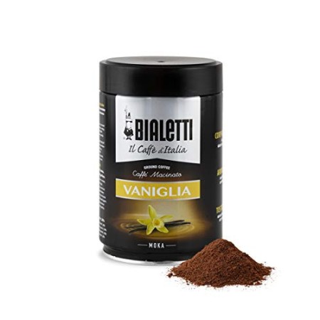 Bialetti Caffè Macinato per Moka Vaniglia, Gusto Vaniglia - 1 x 250 gr