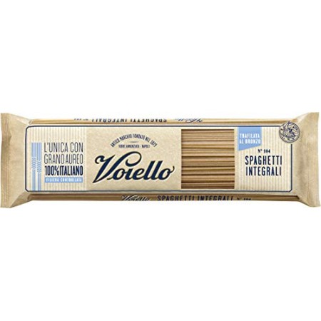 Voiello Pasta Spaghetti Integrale N.104, Pasta Lunga di Semola Grano Aureo 100% - 500 g