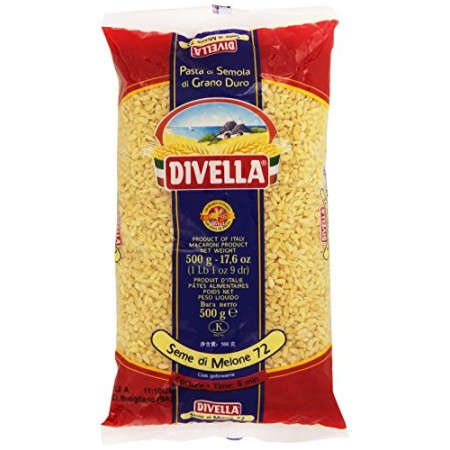 Divella - Seme Di Melone 72, Pasta Di Semola Di Grano Duro - 6 pezzi da 500 ml [3 l]