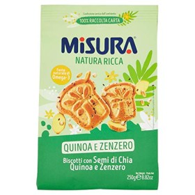 Biscotti con zenzero quinoa e semi di chia natura ricca misura confezione da 250 grammi (1000061685)