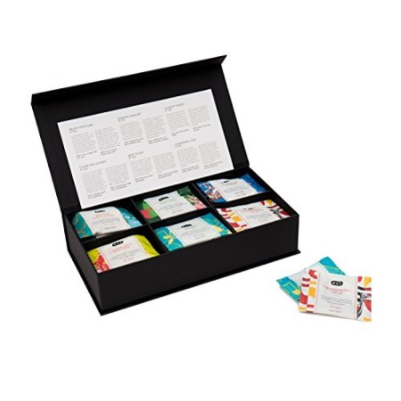 P & T Six Graces Amenity Box, Scatola con Assortimento di Tè, Set Regalo, 6 Varietà, Master Blend, Tè ed Infusi biologici, 42