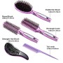 5 Pezzi Spazzola per Capelli Spazzola Districante Spazzola per Paddle Spazzola per Capelli Rotonda Coda Pettine per Capelli Bagn