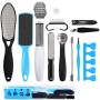 Kit di Strumenti per Pedicure Professionale 17 in 1, Piedi puliti Set di attrezzi per la pelle morta Kit per la cura dei piedi p