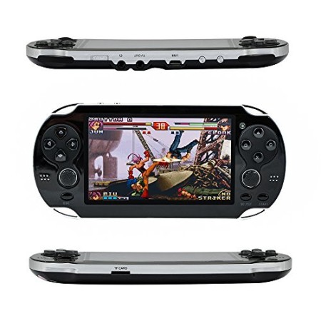 QUMOX Console per Videogiochi retroilluminata, Leezo 1PC Ricaricabile Console per Videogiochi da 8,3 Pollici 8 GB Giochi gratuit