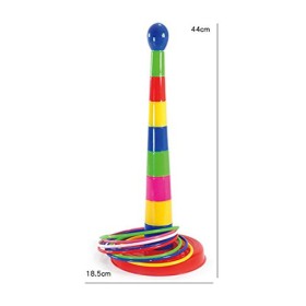 TOYANDONA Garden Quoits Set Ring Toss Gioco per Bambini Lancio di Giochi Genitore Gioco di Sport all'aperto per Bambini