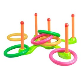 STOBOK Ring Toss Gioco per Bambini Giardino Quoits Set pioli Lancio Giochi Sportivi all'aperto per i Bambini