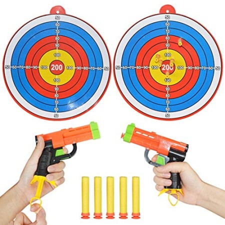 Zerodis Pistola Manuale Morbido Proiettile Pistola Giocattolo per Bambini Giocattolo da Tiro All'aperto Giocattolo Sportivo Simu