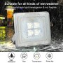 Faretto a LED per esterno Sararoom 10W Illuminazione a LED 900LM Faretto per lampada a LED 5000K-6500K Bianco freddo IP65 Farett