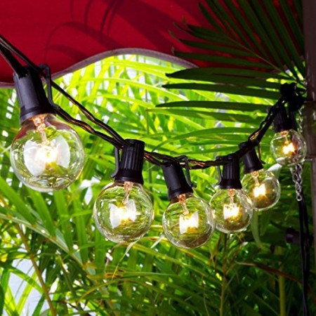 Chenci Catene Luminose, Illuminazione Luci Stringa Lampadina 25 G40 Bulbi 7,5m Filo Luce Decorazione Festa/Matrimonio/Giardino/C