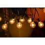 Chenci Catene Luminose, Illuminazione Luci Stringa Lampadina 25 G40 Bulbi 7,5m Filo Luce Decorazione Festa/Matrimonio/Giardino/C