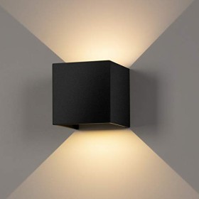 12W Lampade da Parete per Interni/Esterno Led Moderno, Applique da parete Muro in Alluminio Angolo,Lampada Muro Su e Giù Regola