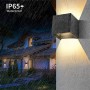 12W Lampade da Parete per Interni/Esterno Led Moderno, Applique da parete Muro in Alluminio Angolo,Lampada Muro Su e Giù Regola