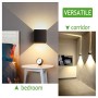 12W Lampade da Parete per Interni/Esterno Led Moderno, Applique da parete Muro in Alluminio Angolo,Lampada Muro Su e Giù Regola