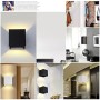 TVGO - Lampada da parete per interni/esterni, moderna, illuminazione LED da parete con angolo di irradiazione regolabile, IP 65,