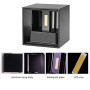 TVGO - Lampada da parete per interni/esterni, moderna, illuminazione LED da parete con angolo di irradiazione regolabile, IP 65,