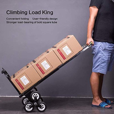 ZEHNHASE Capacità 150kg Carrello Pieghevole Per Scale Con 6 Ruote Carrello Trasformabilble Per Scale In Acciaio Carrello, Trasp