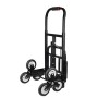 Carrello Pieghevole Per Scale,Carrello per Gradini,Portapachi Pieghevole Per Scale Con 6 Ruote Carrello Trasformabilble,Nero,107