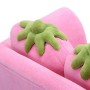 COSTWAY Poltrona per Bambini, Divano Letto per Bambini, in Velluto Corallo con 2 Cuscini, 90 x 54,8 x 48 cm (Rosa)