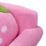 COSTWAY Poltrona per Bambini, Divano Letto per Bambini, in Velluto Corallo con 2 Cuscini, 90 x 54,8 x 48 cm (Rosa)